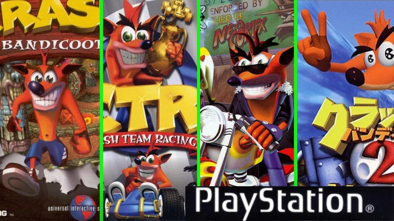 TODOS OS JOGOS DO CRASH BANDICOOT DO PLAYSTATION 1 - CRASH DO PS1