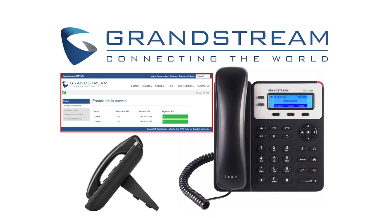 COMO CONFIGURAR TELÉFONO IP GXP1625 GRANDSTREAM