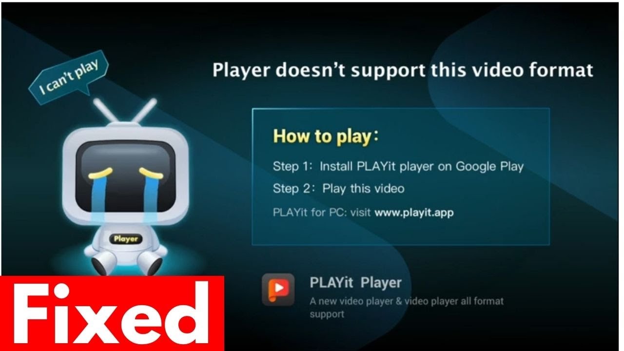 How To Fix Player Doesn't Support This Video Format  | Mx Player Video Not Supported Problem