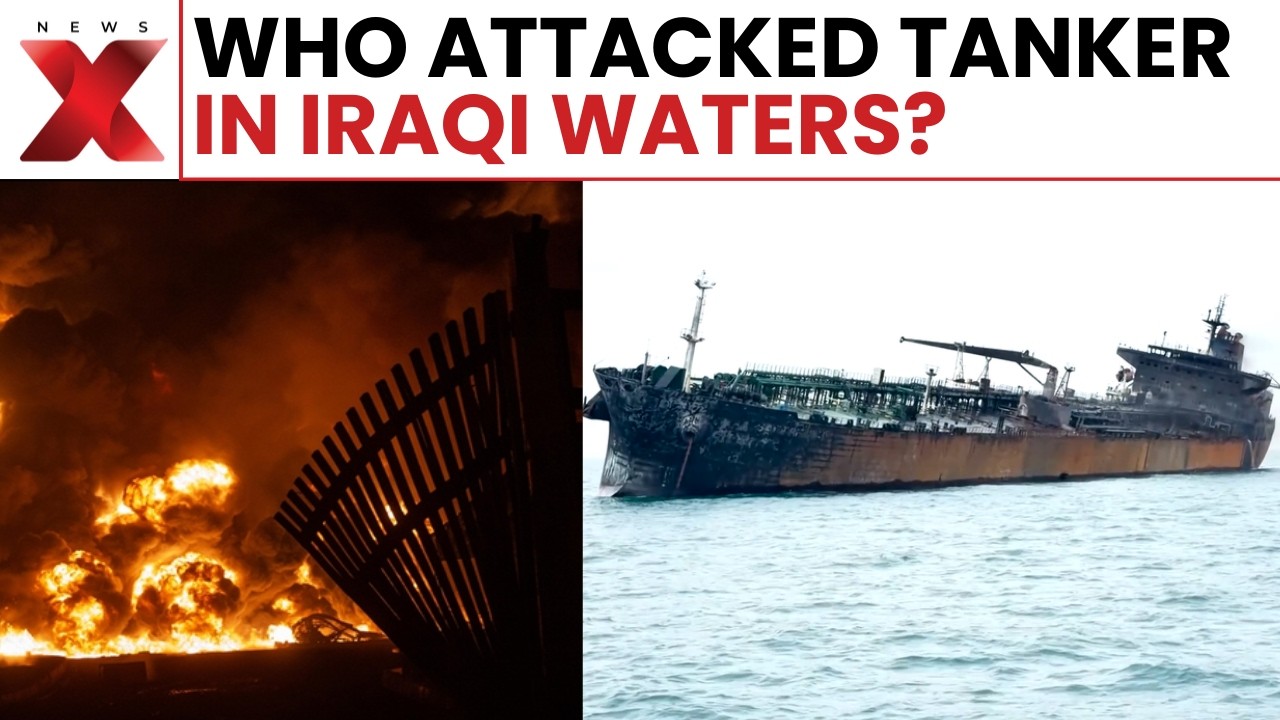 Dramatic Footage Shows Oil Tanker Damaged After Attack In Iraqi Waters Near Basra