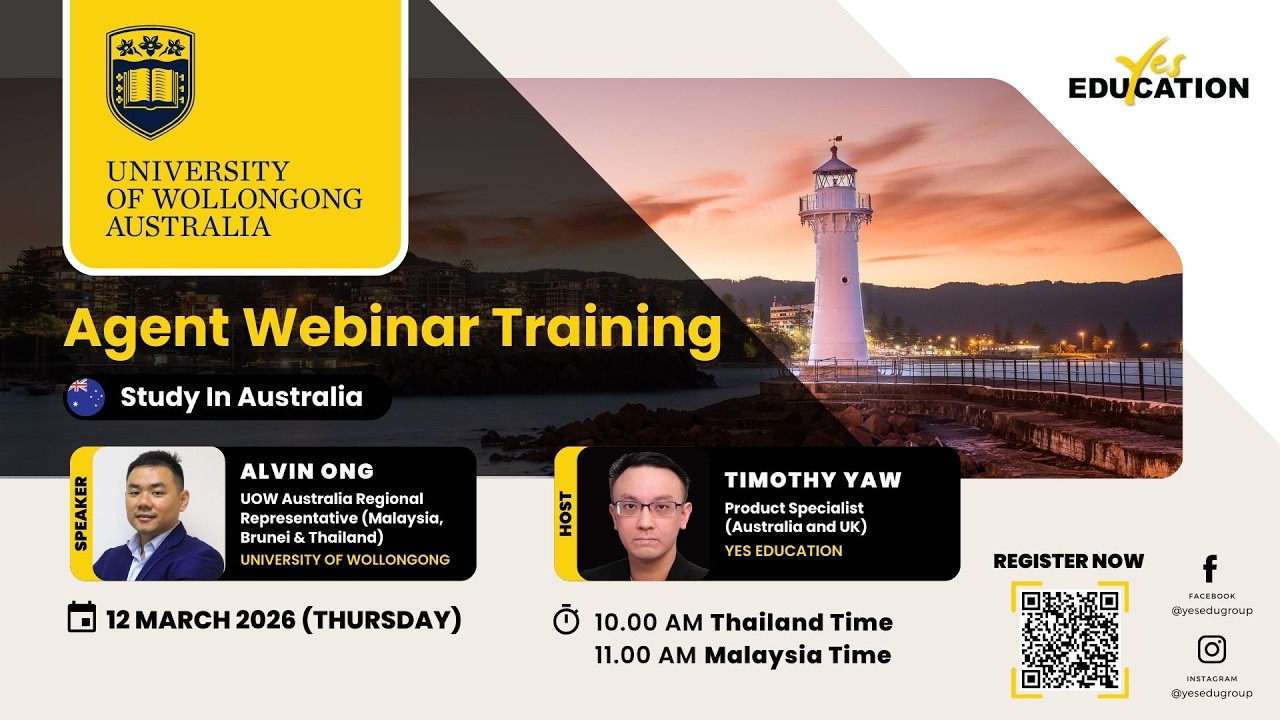 University of Wollongong - Yes Education Agent Training Webinar