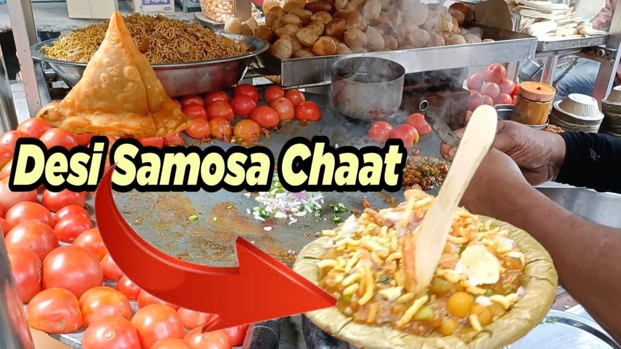 Samosa Chaat | Street Food | Tawa Samosa Chaat | Chaat Recipe | Indian Chaat |  Phulpur Azamgarh |
