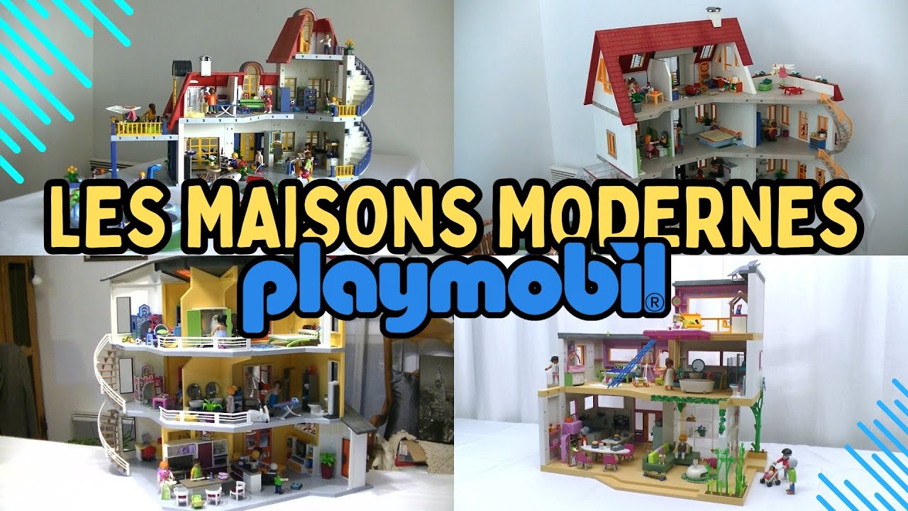 Tous les aménagements des maisons modernes Playmobil (2000 - 2024)