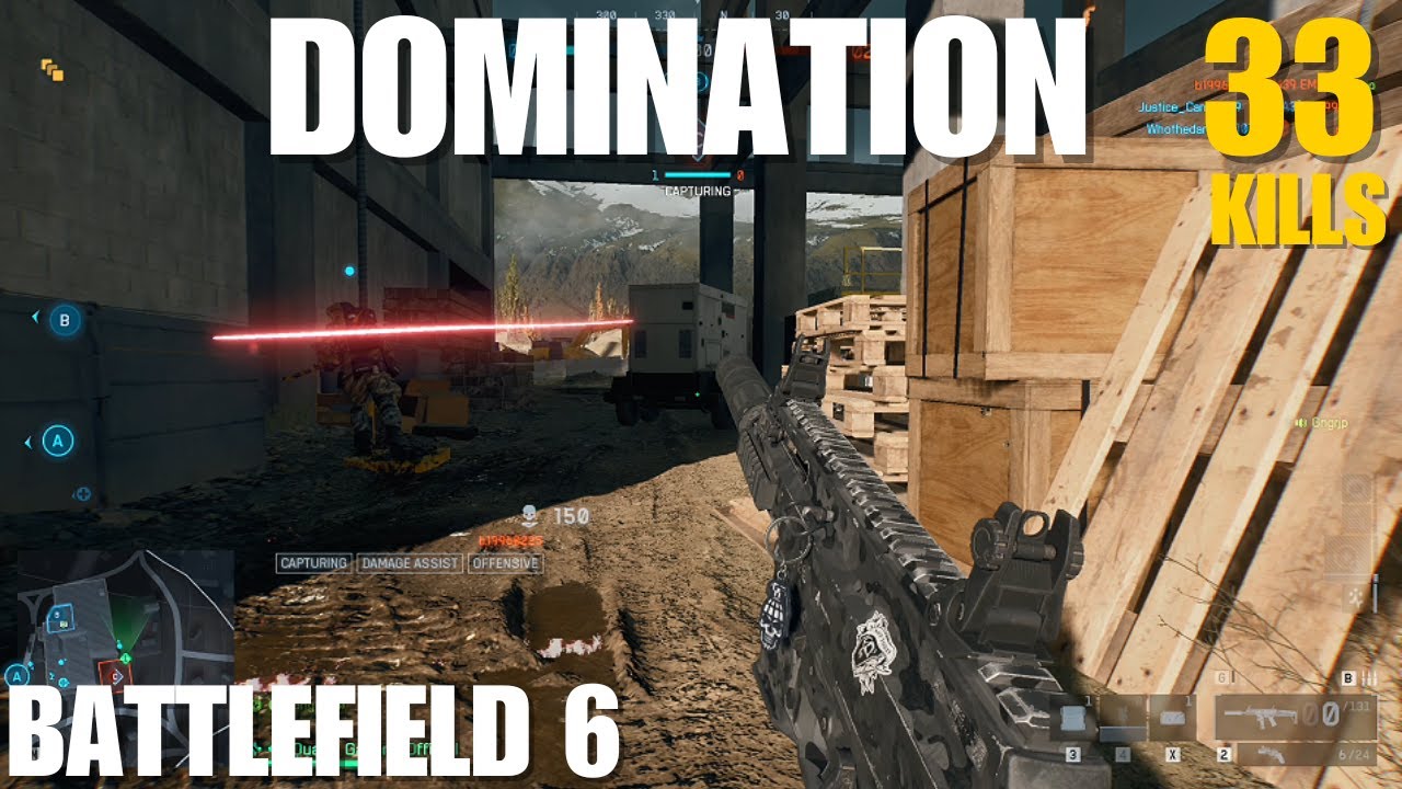 BATTLEFIELD 6 - DOMINATION 33KILLS FULL Gameplay! Mirak Valley (Hollow Point) Map