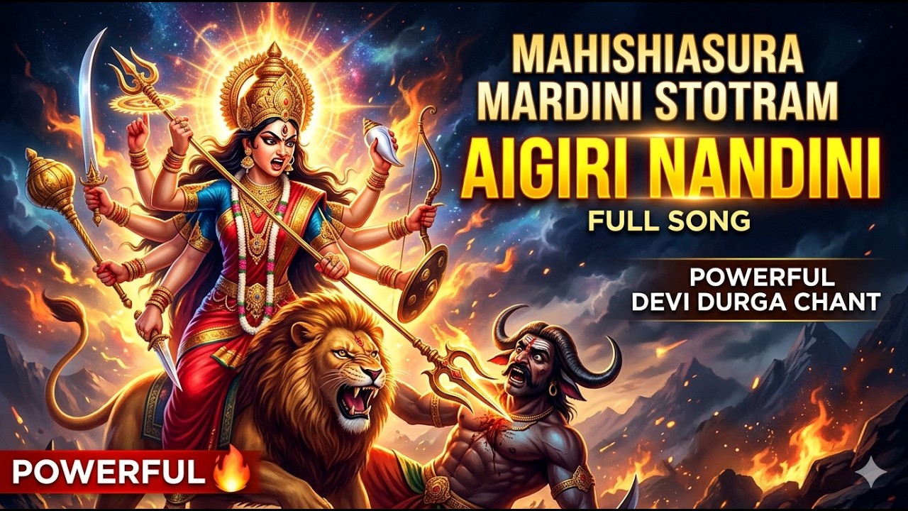 Mahishasura Mardini Stotram | Powerful Devi Durga Chant | Aigiri Nandini Full Devotional Song