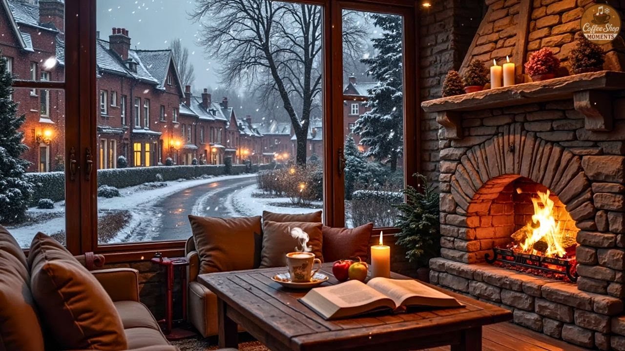 Зимняя атмосфера кофейни ❄️☕ Нежный фортепианный джаз, уютная кафешняя музыка
