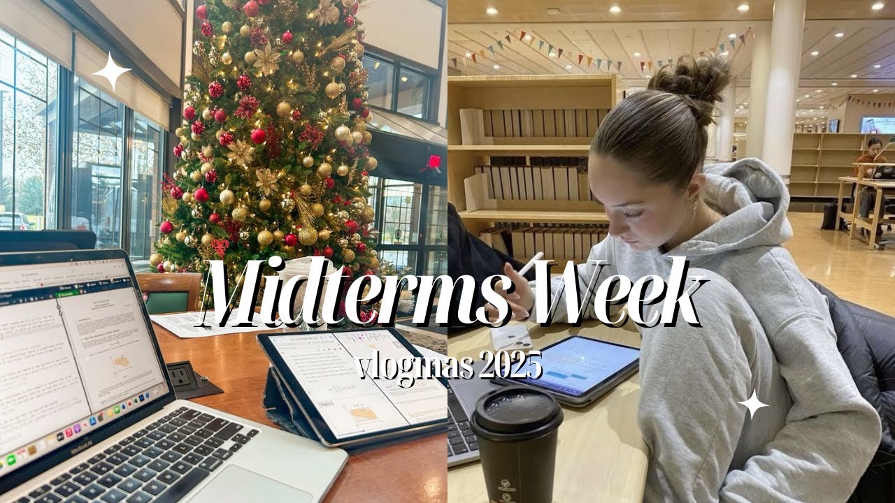 Study With Me for Midterms 📚✨ Cozy + Focused Winter Productivity Vlog | Vlogmas #11