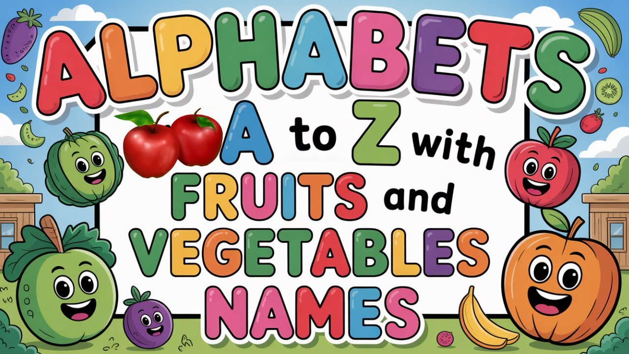 Learn ABCs with Fruits & Vegetables 🍎 | Toddler Learning Fun
