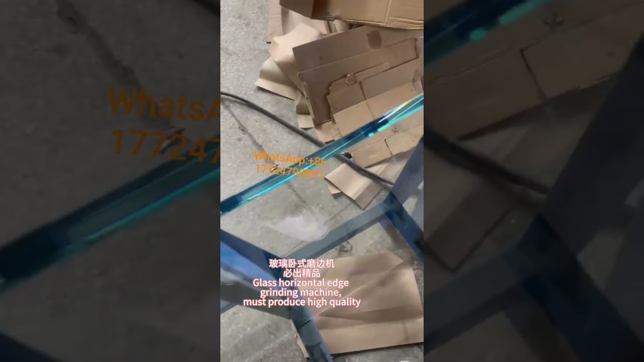 Glass horizontal edge grinding machine with amazing results #glassmachine #machine #glassgrinding