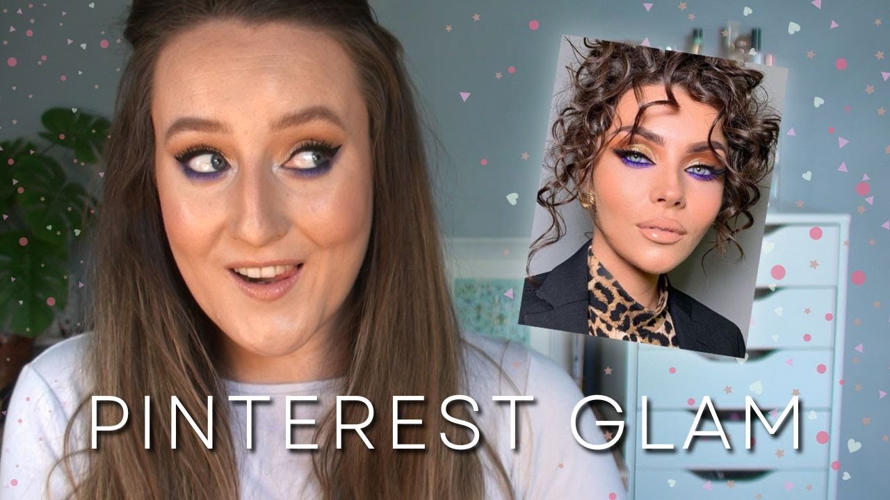 PINTEREST *GLAM* - Bright Purple Glitter Under Eye And Summer Soft Skin - Drugstore Affordable Look!
