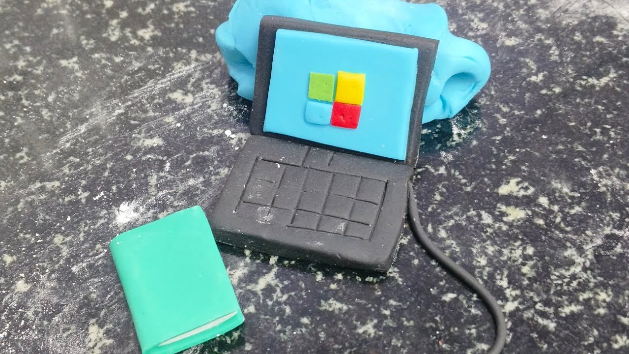 Laptop Made ENTIRELY Out of Fondant! #fondant fondant ka laptop kaise banaye ✨#video #shorts