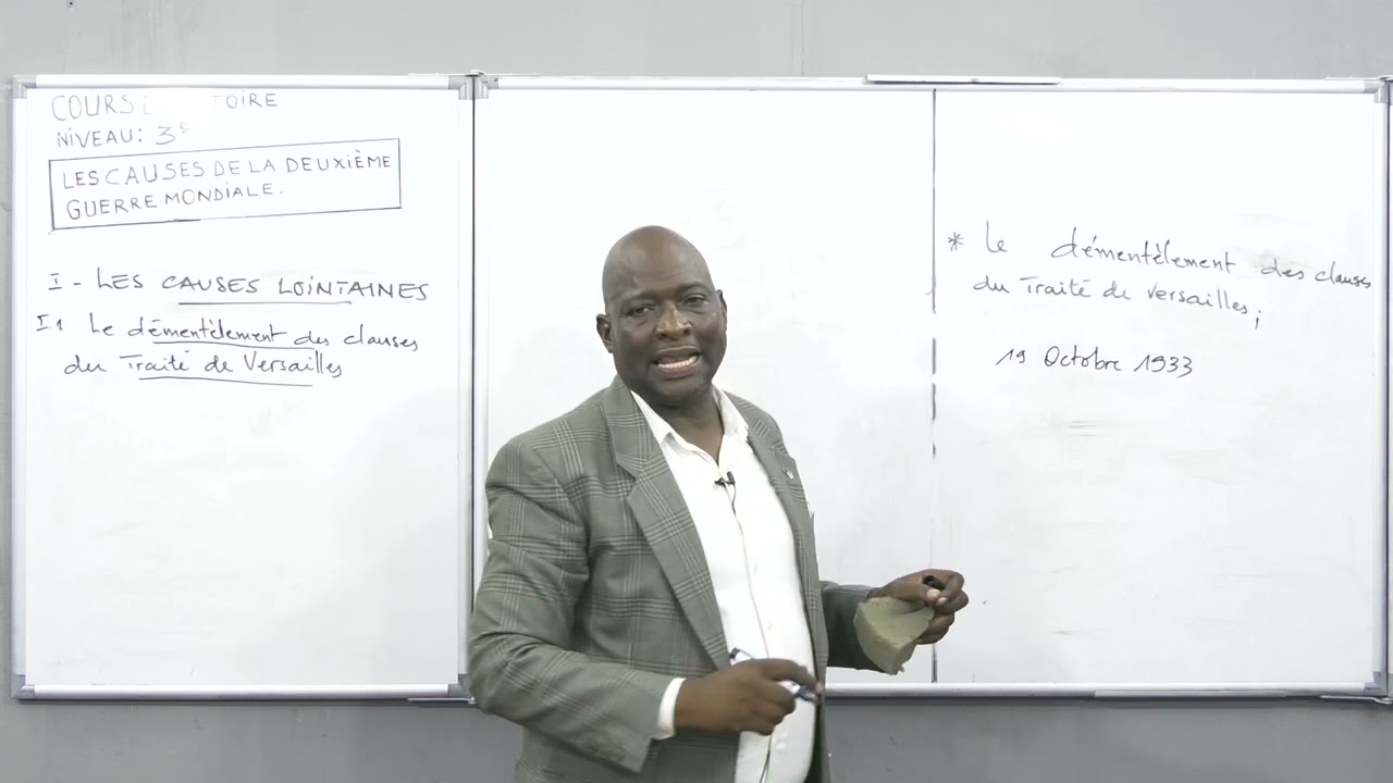 Cours d'Histoire - Les Grandes Etapes de la Deuxième Guerre Mondiale - (Les Causes Lointaines). 3ème