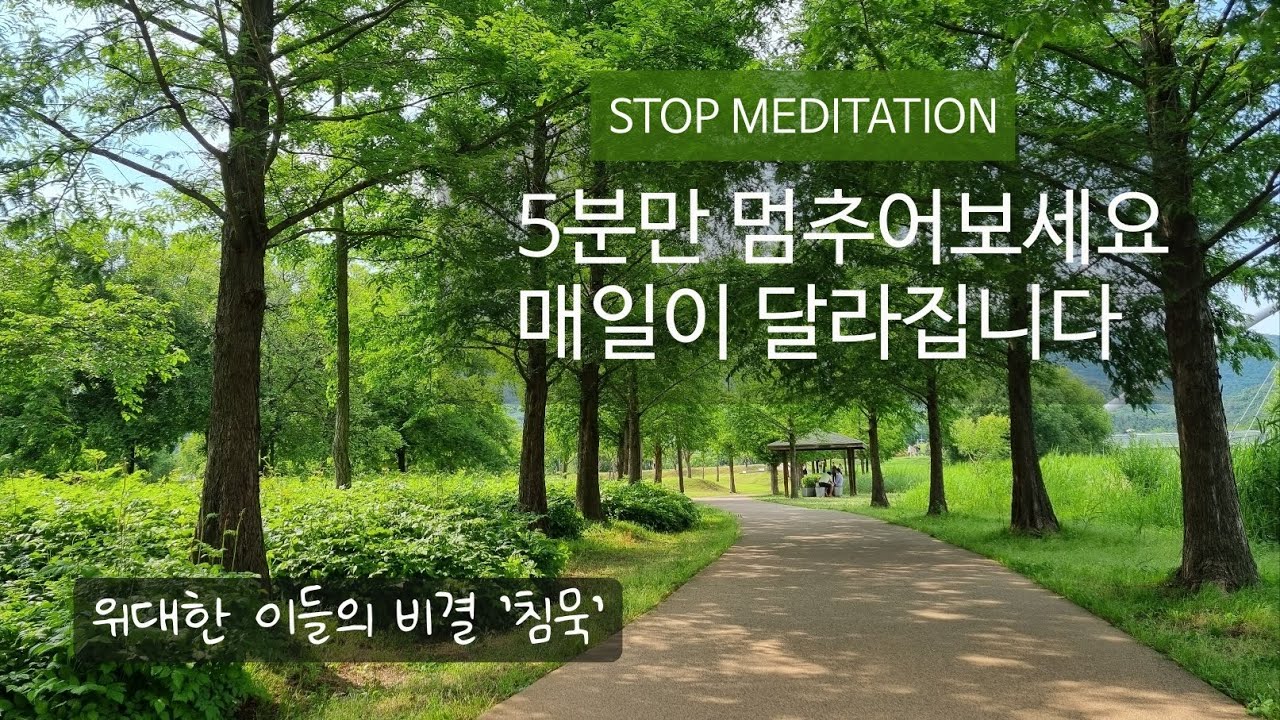 아무것도 하지 않는 5분 쉼 명상가이드ㅣ 에너지 재충전, 뇌휴식, 스트레스, 번아웃 예방