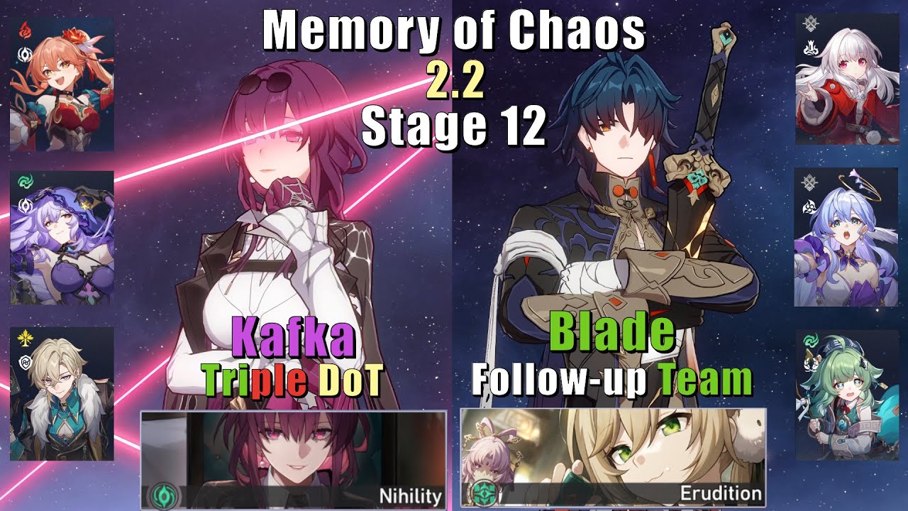 E0 Kafka Triple DoT & E0 Blade FuA | Memory of Chaos 12 3 Stars 2.2 | Honkai: Star Rail