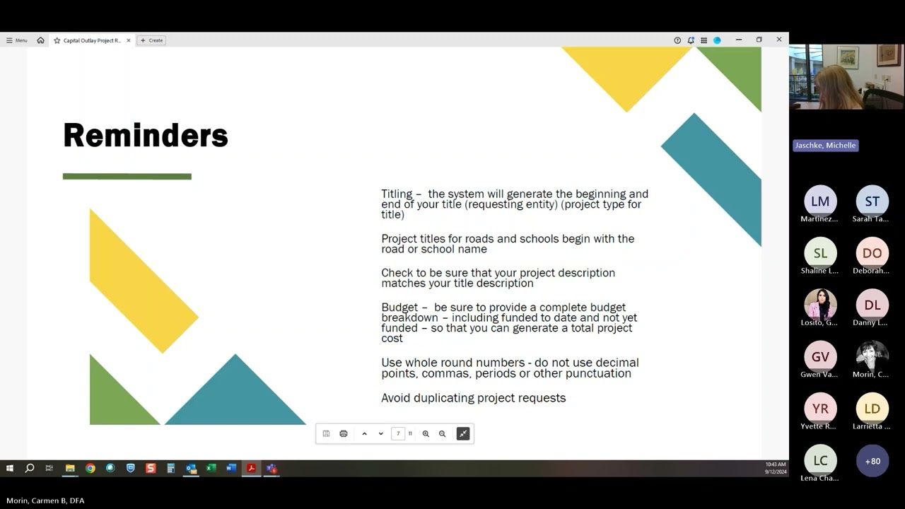 21 Capital Outlay Request Process