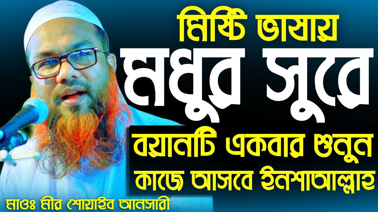 shoaib ansari I মিষ্টি ভাষায় মধুর সুরে বয়ানটি একবার শুনুন ।মীর  শোয়াইব আনসারী ওয়াজ l bangla waz
