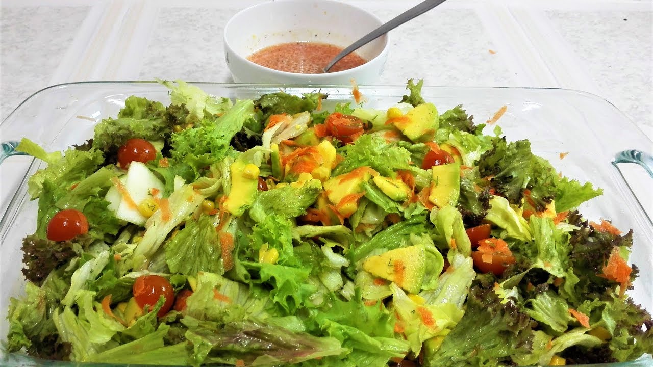 Exquisita Ensalada con Aguacate Fácil y Rápida con Vinagreta DELICIOSA 🥗🥑  (¡Lista en minutos!)