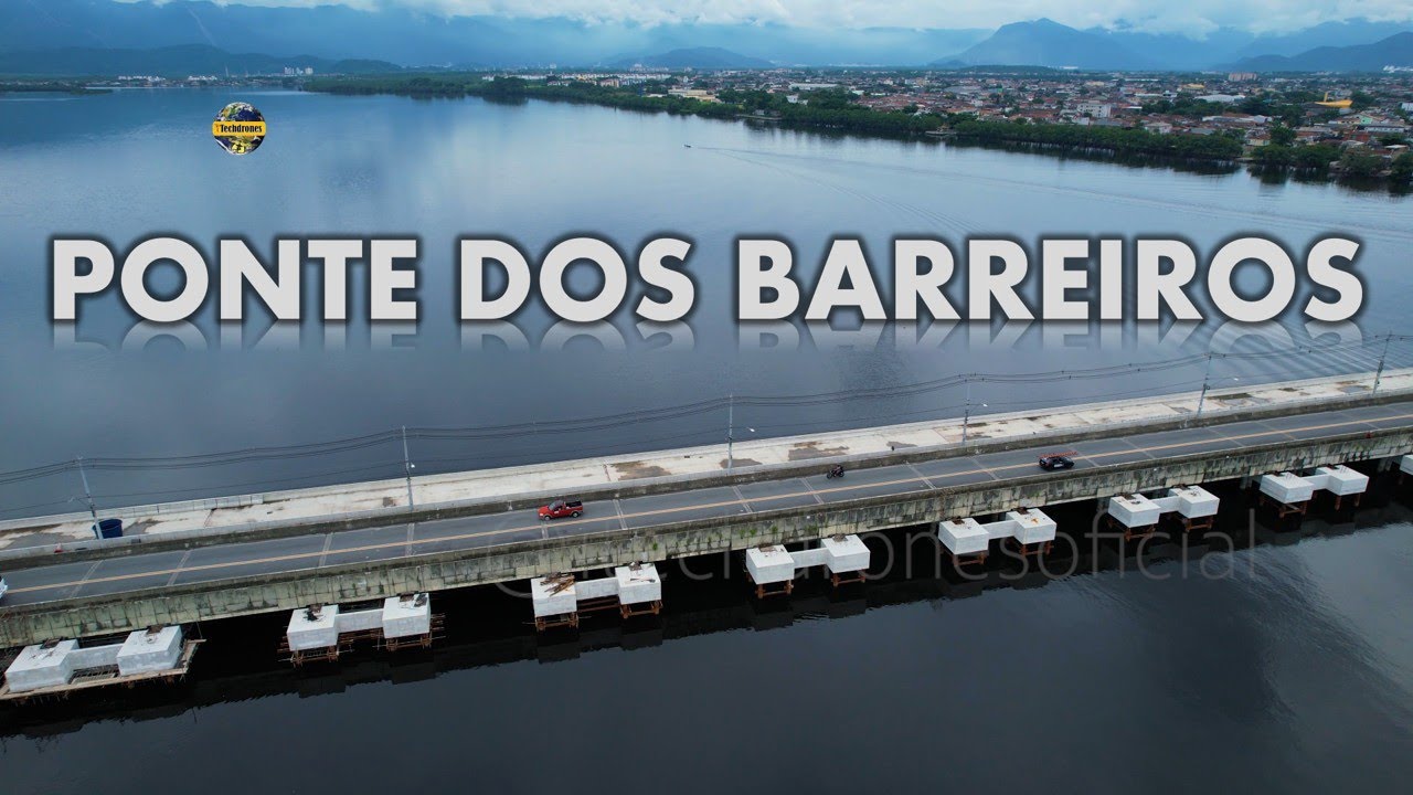 OBRAS PONTE DOS BARREIROS EM SÃO VICENTE AVANÇA SENTIDO ÁREA CONTINENTAL NA 3° FASE DO VLT