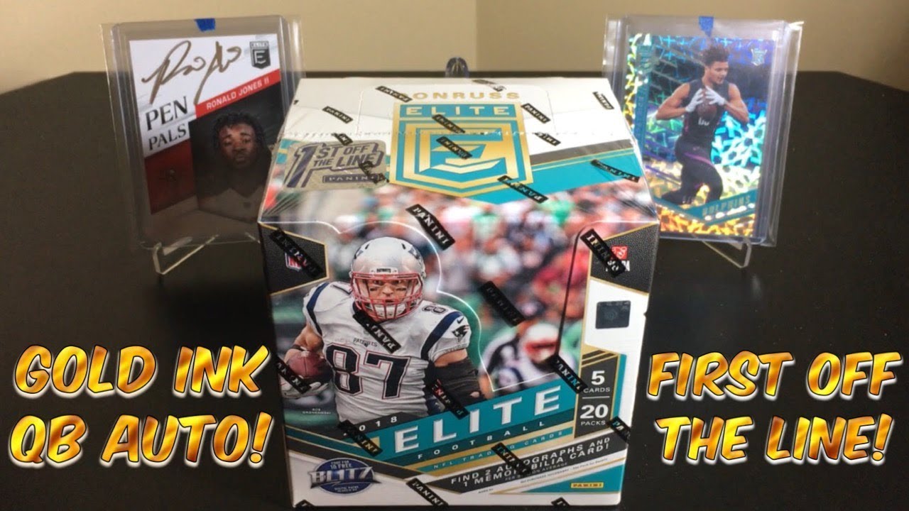 2018 Panini Donruss Elite Football First Off The Line Hobby Box Break #2 - Gold Ink QB Auto!