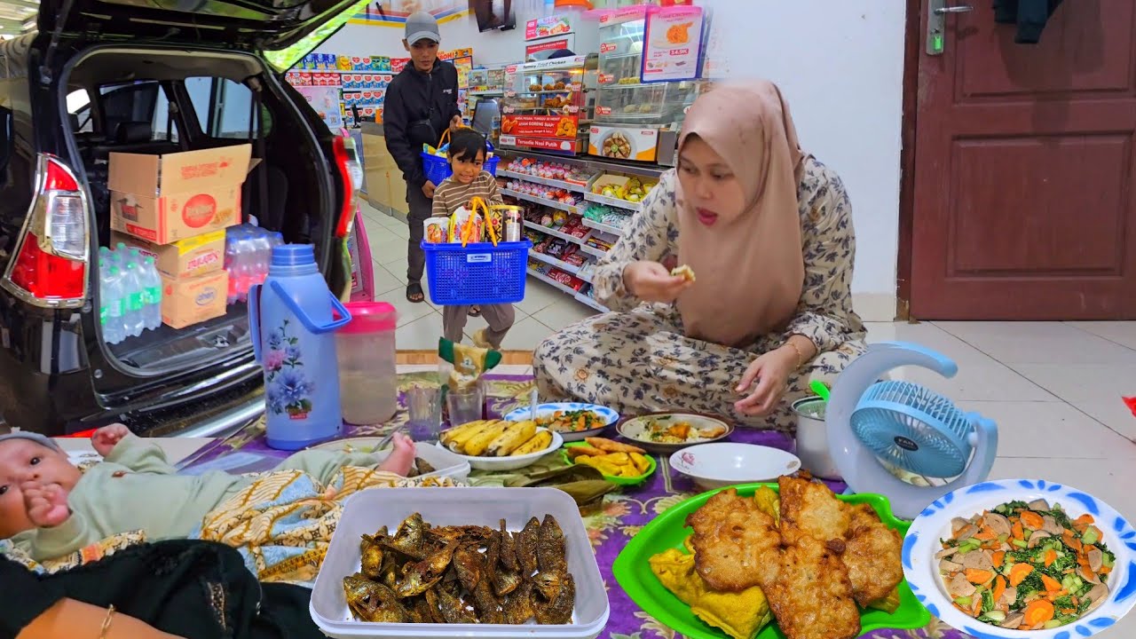 Gajian YouTube Belanja Buat Lebaran, Masak dan Buka Puasa Sederhana Nyambil Momong