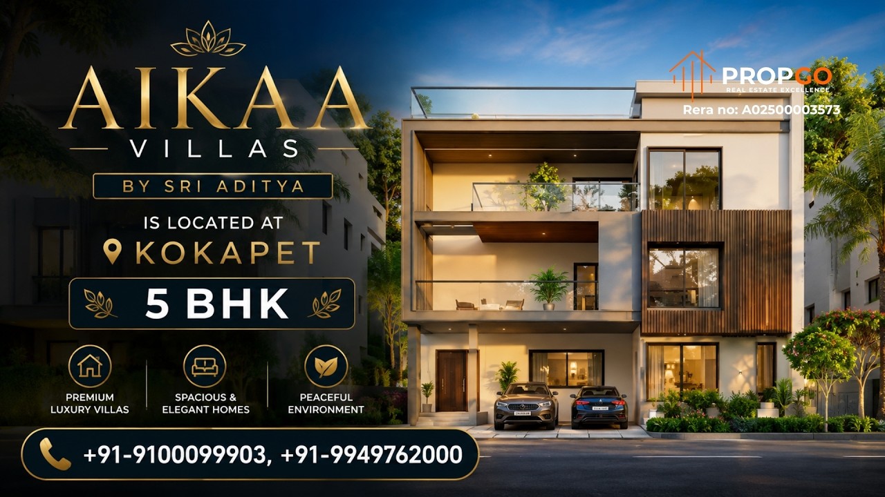 Aikaa Villas By Sri Aditya, Villas, Hyderabad |Contact : +91-9949762000 +91-9100099903|# Propgo