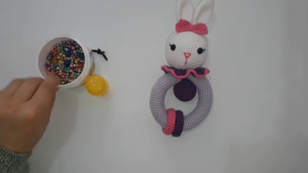 Amigurumi Çıngırak Yapımı Amigurumi Tavşan Çıngırak Yapımı Tanıtım Amigurumi Rabbit Rattle Making-01