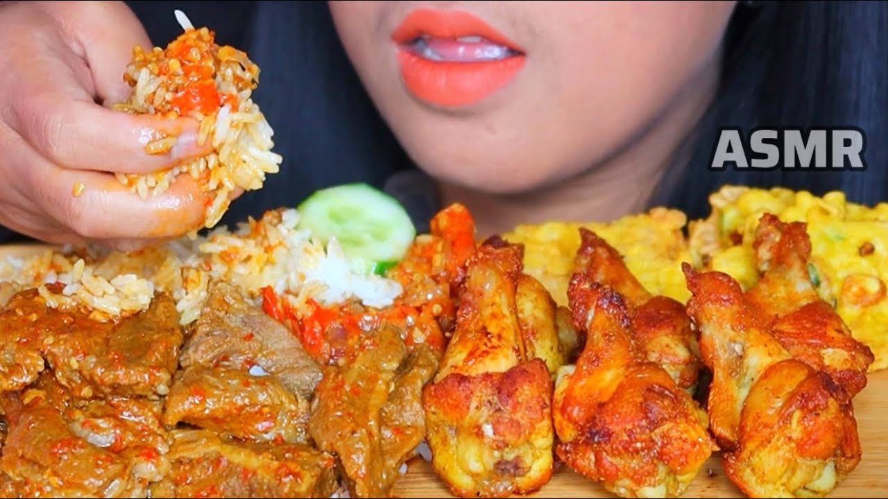 ASMR AYAM GORENG *DAGING SAPI ||MUKBANG INDONESIA #ASMR #asmrsounds #eatingsounds #ayamgoreng