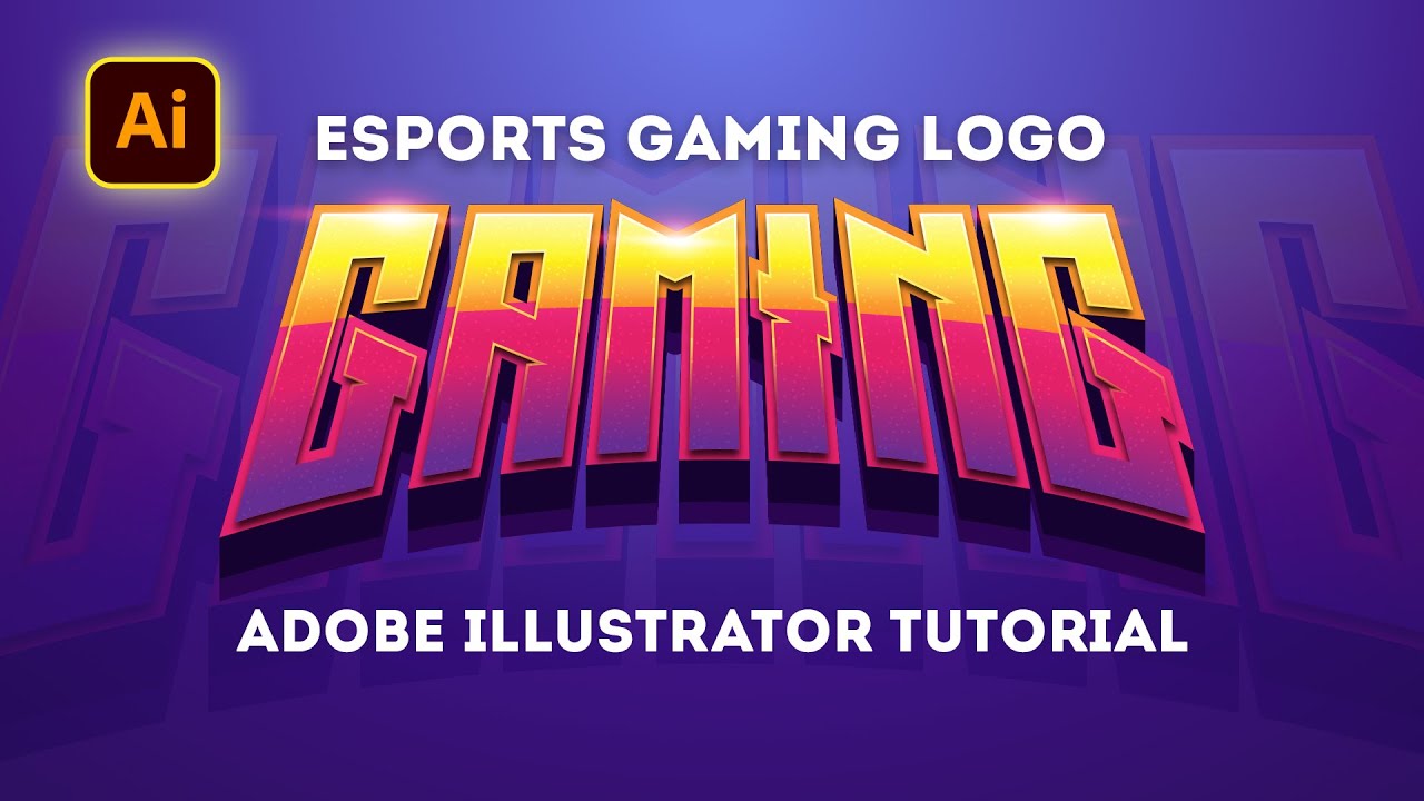 Эффект 3D-текста для игрового логотипа в Illustrator — Дизайн игрового логотипа