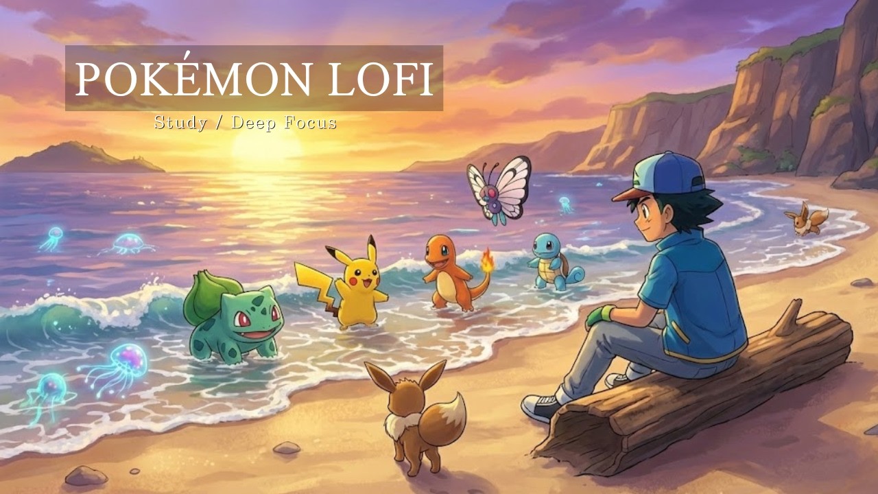 Playlist 🎵 Resting with Pokémon 👉 Lo-fi Hip Hop for Study & Relax & Focusing