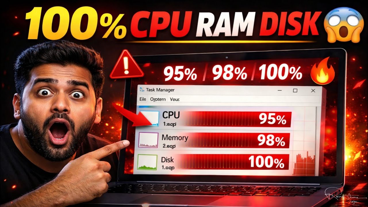 High RAM, CPU & Disk Usage Fix 🚀 | Windows 11 & 10 | 2026 Latest