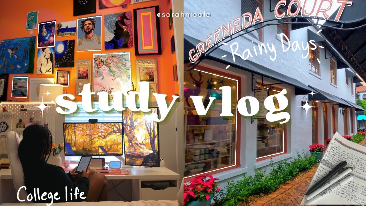 study vlog🐰|  study motivation, college life, genshin, research projects, note taking