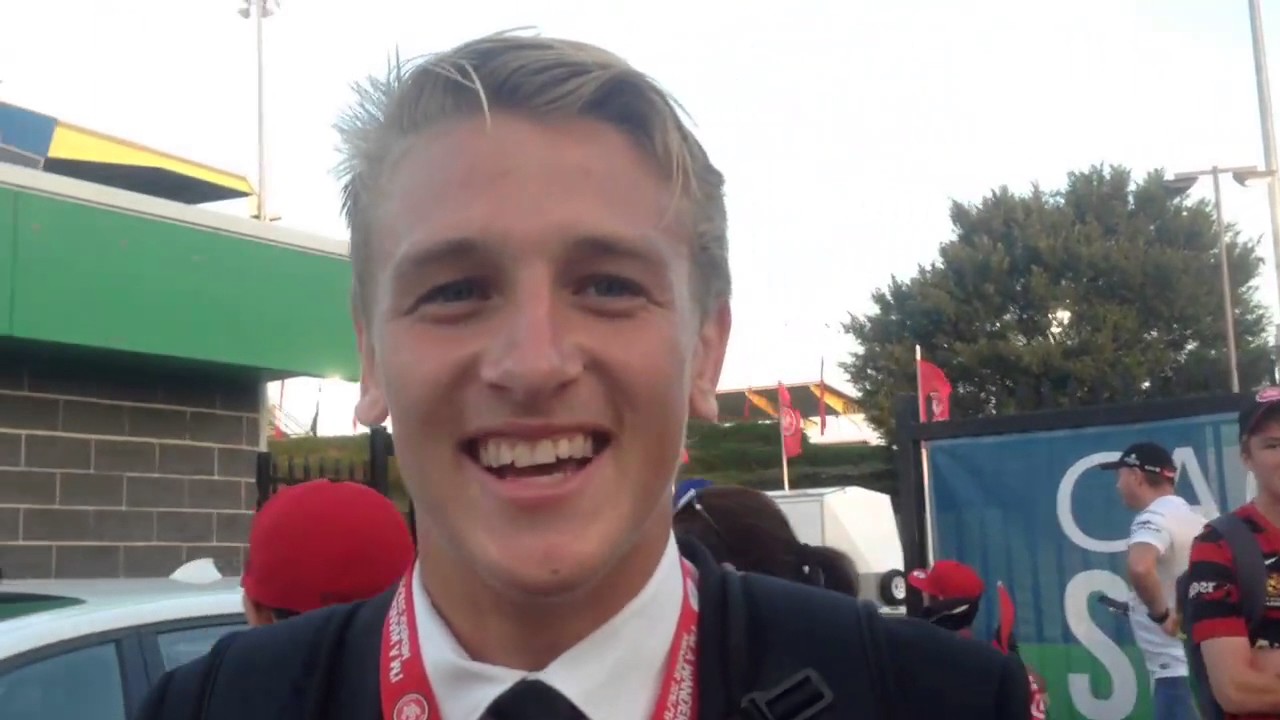 Lachlan Scott after his goal.
