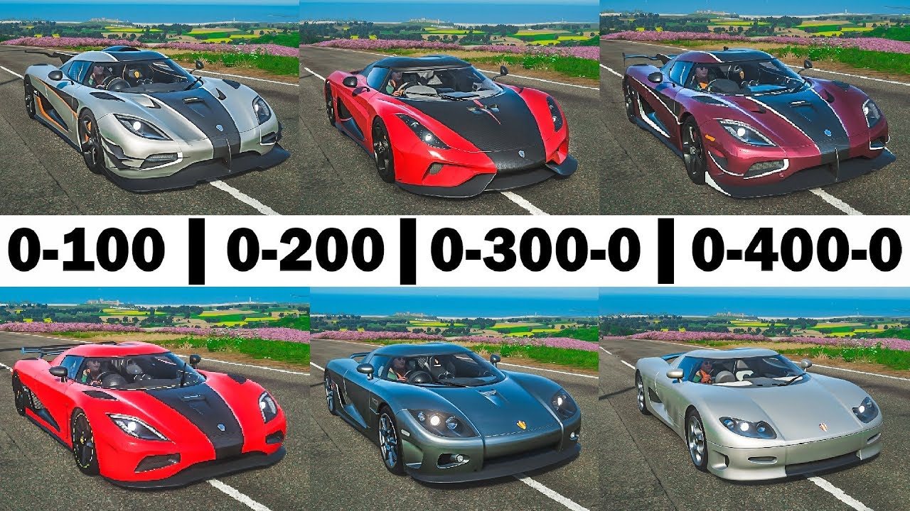 FH4 Acceleration Battle | Agera RS vs One:1 vs Regera vs Agera vs CCX vs CC8S | All Koenigsegg's