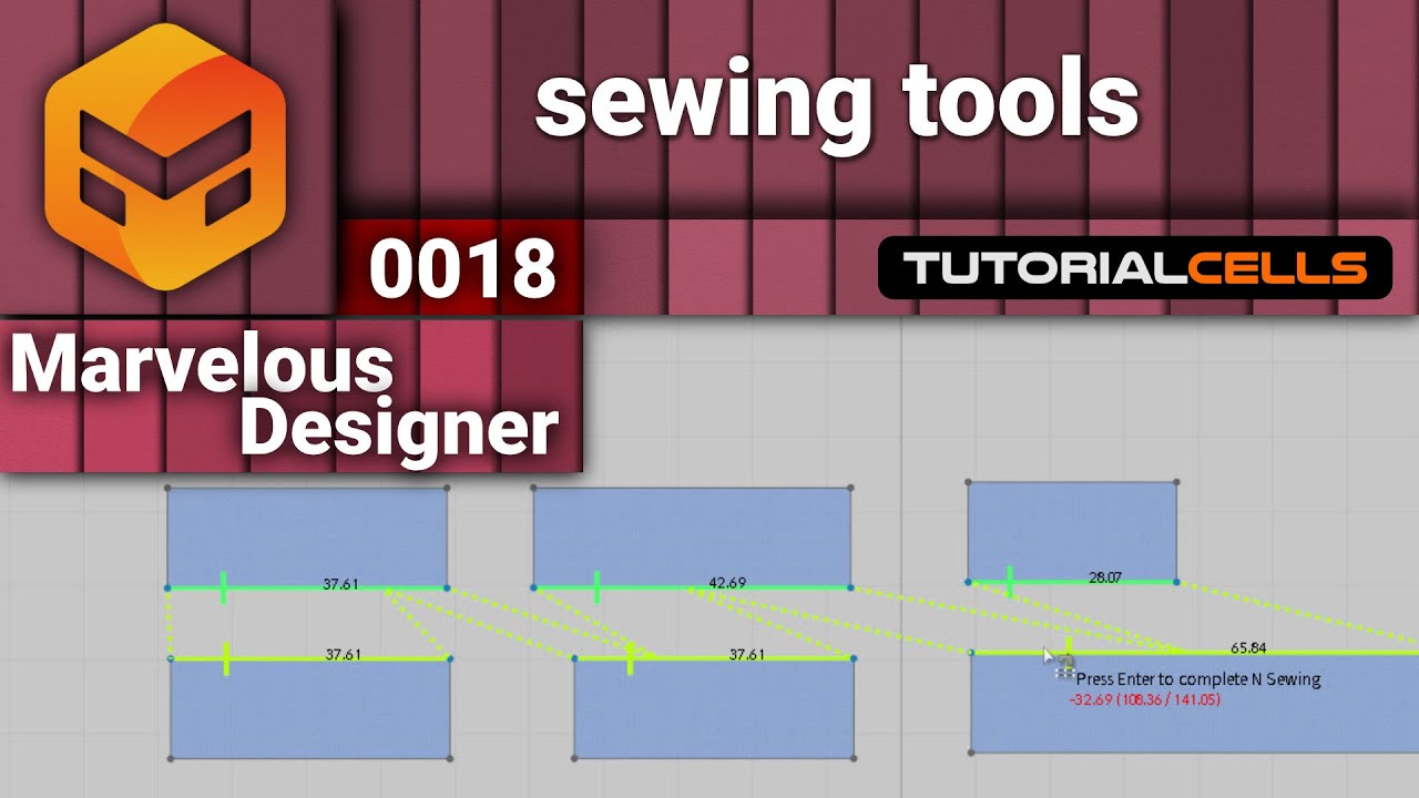 0018. sewing tools in Marvelous Designer