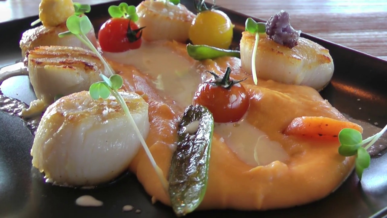 RESTAURANT VILLA 128 - La Roche sur Yon - Recette noix de Saint Jacques à la crème d'ail
