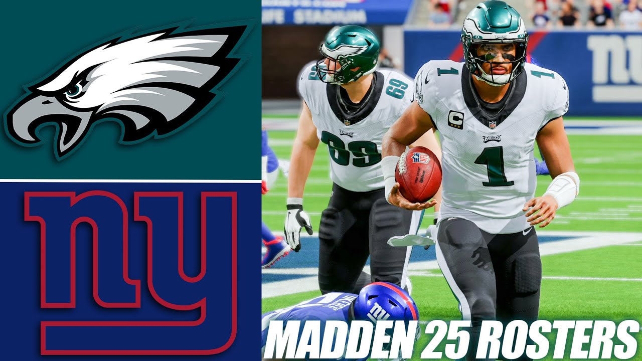 Eagles vs Giants l Eagles 2024 Schedule (Madden 25 Rosters) l PS5 Simulation
