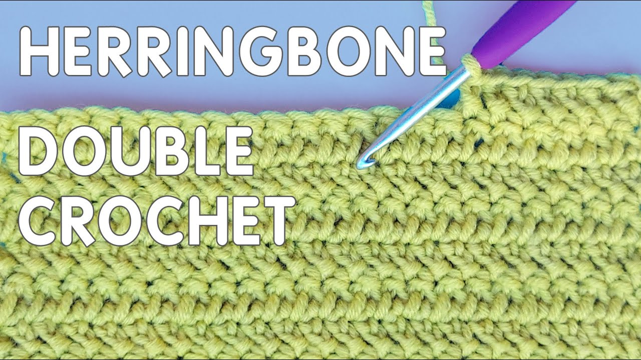 How to Crochet Herringbone Double Crochet. Interesting Stitch Variation