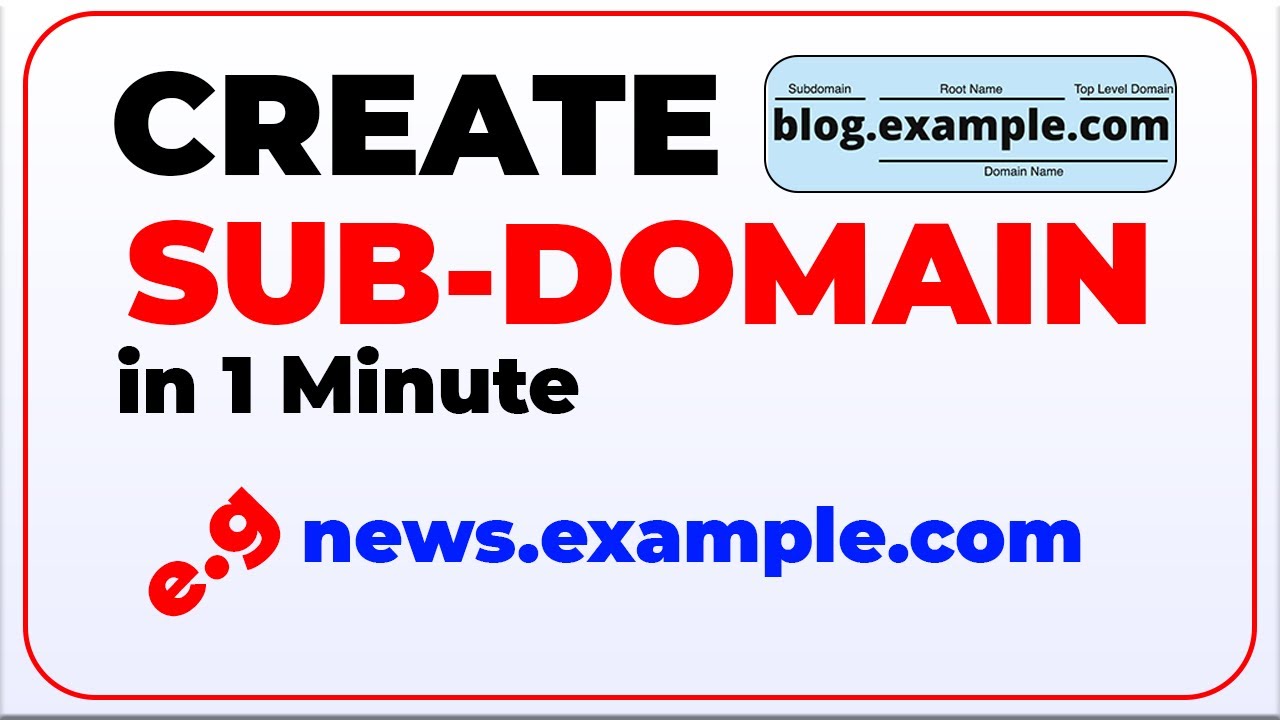 Create a Subdomain(URL) in 1 Minute Using cPanel (i.e., news.example.com)