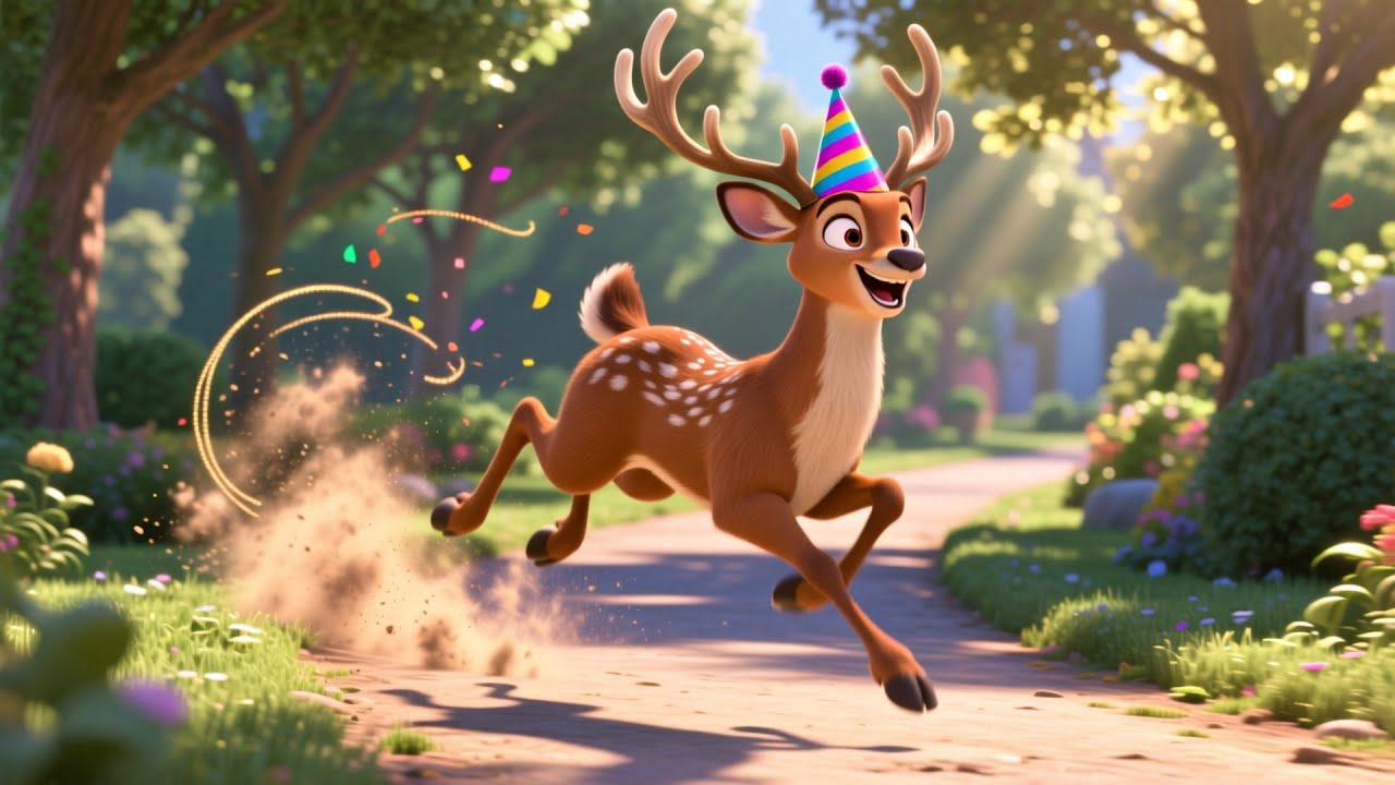 Party Hats With Baby Deer 🎉🦌 | Fun Learning and Celebration for Kids | Preschool Video