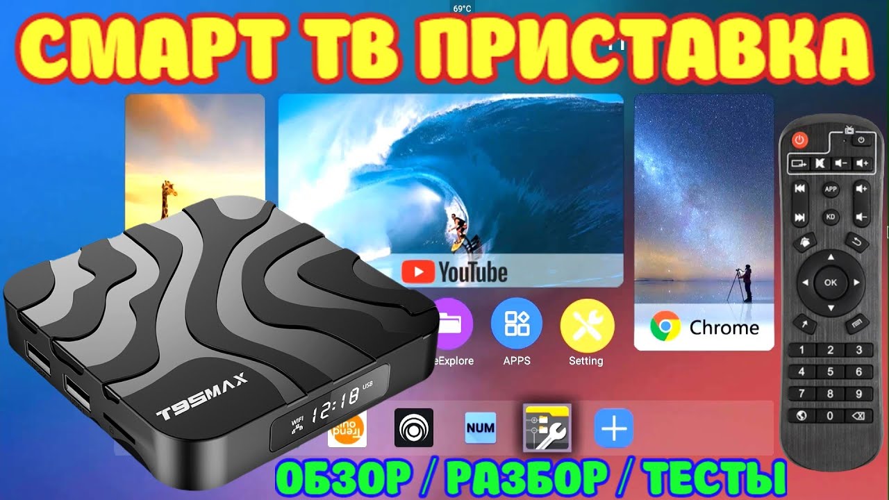 НОВИНКА! СМАРТ ТВ ПРИСТАВКА T95 MAX ANDROID 12 НА ПРОЦЕССОРЕ ALLWINNER H618 ОБЗОР, РАЗБОР, ТЕСТЫ.