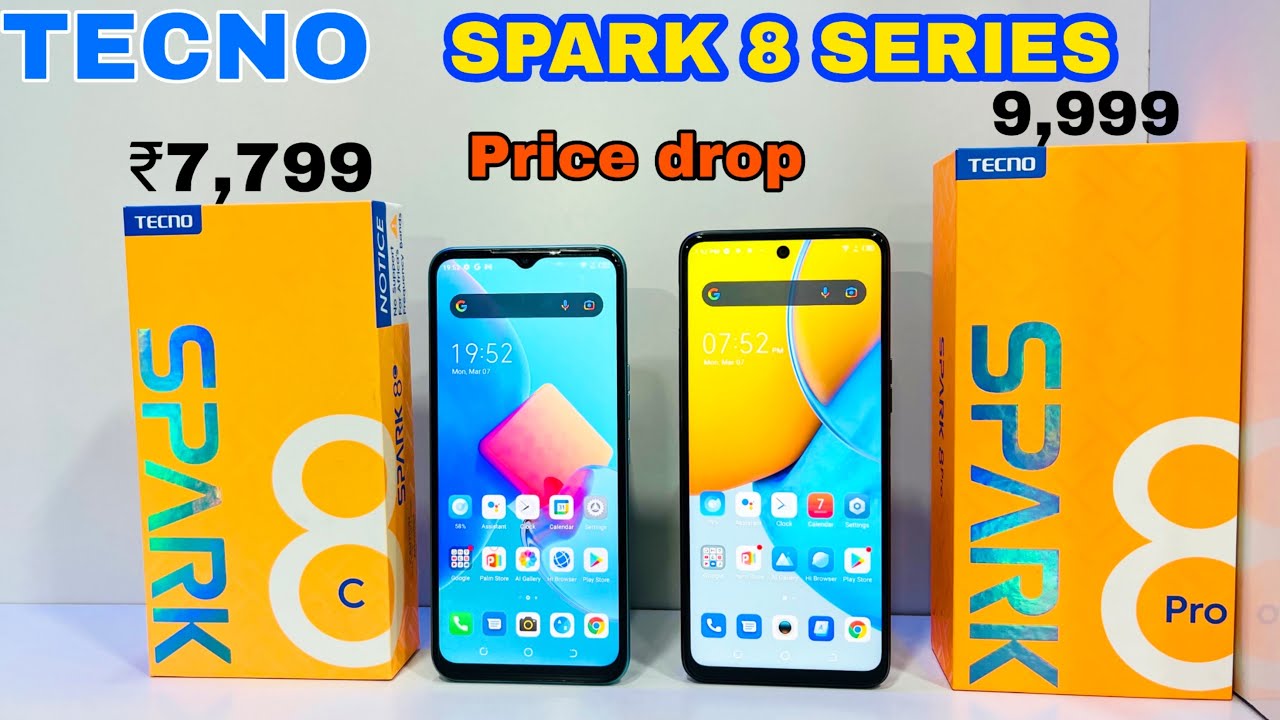 Tecno Spark 8c 🆚 Tecno Spark 8 Pro || Unboxing || Comparison || Video Quality || Camera ||