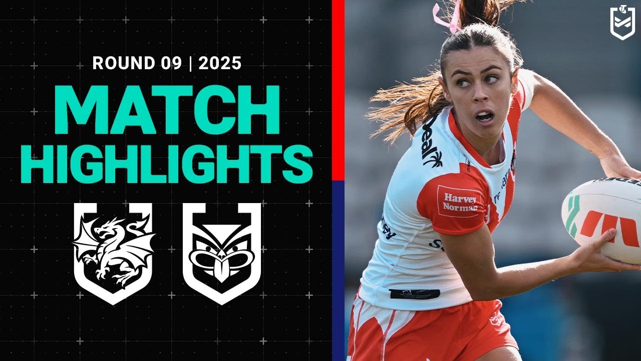 2025 NRLW Match Highlights | Dragons v Warriors | Round 9