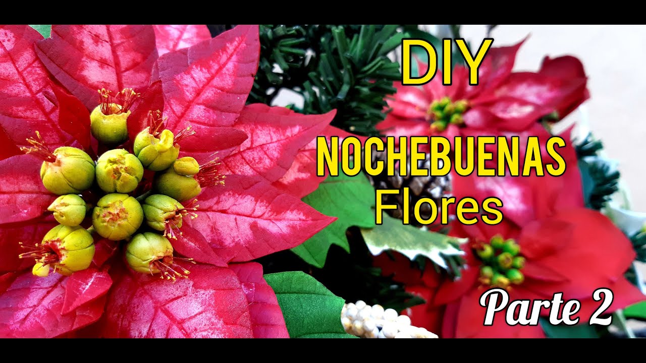 Cómo hacer una flor de Nochebuena jaspeada realista - Parte 2: Flores. En vivo de facebook (editado)
