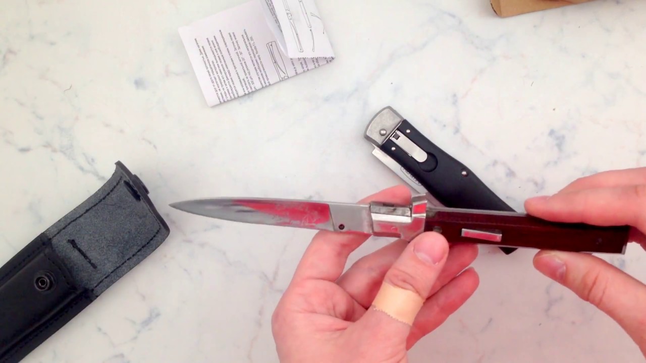 лучший автоматический нож по цена/качество Mikov Predator Stonewash из BÖHLER N690