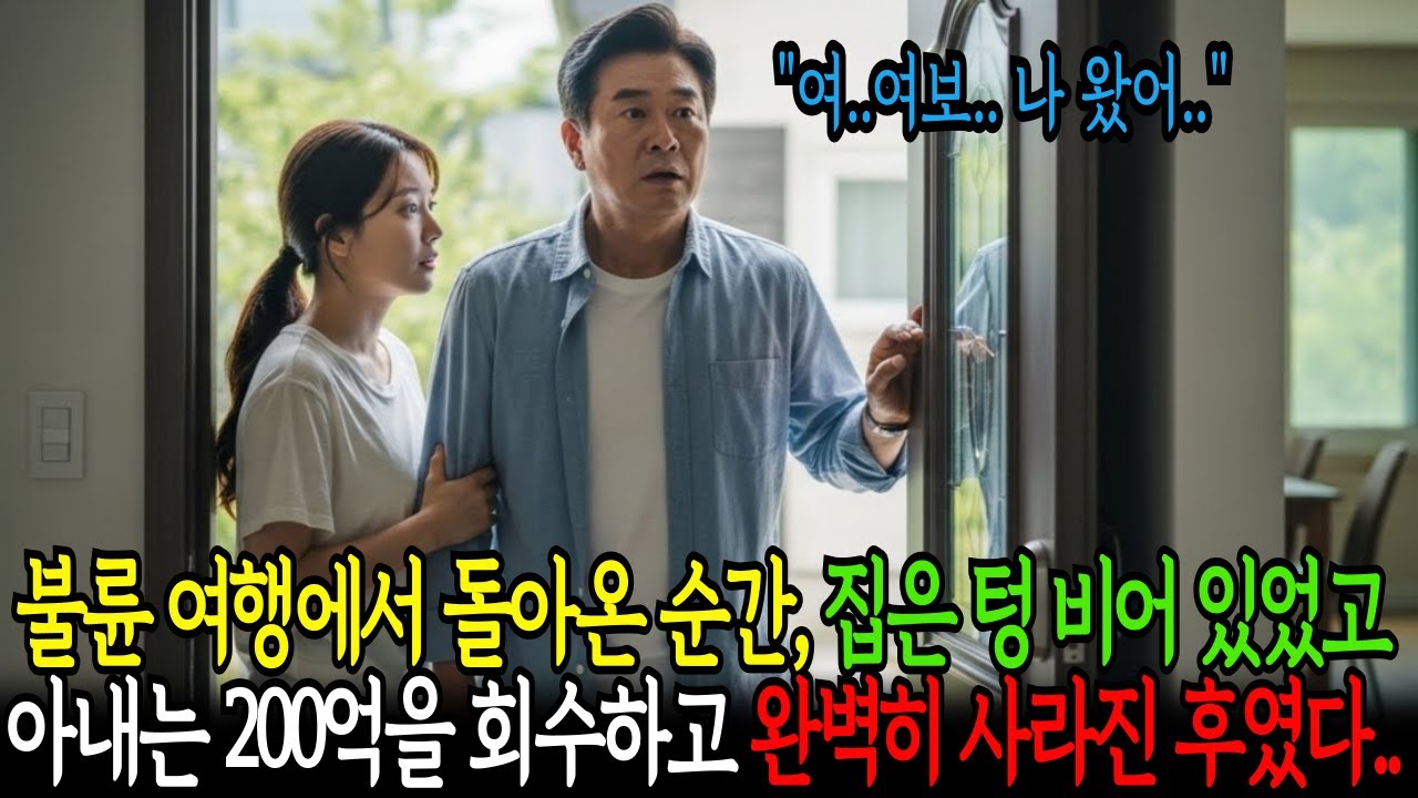 불륜 여행에서 돌아온 순간, 집은 텅 비어 있었고 아내는 200억을 회수하고 완벽히 사라진 후였다..