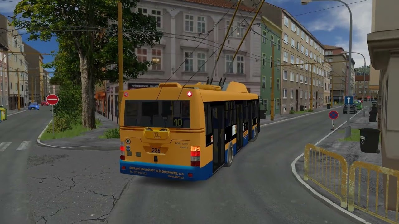 SIMT MHD - Linka 10, se Škodou 30Tr DSZO #226 do Kvasnova w/ zlínské hlášení