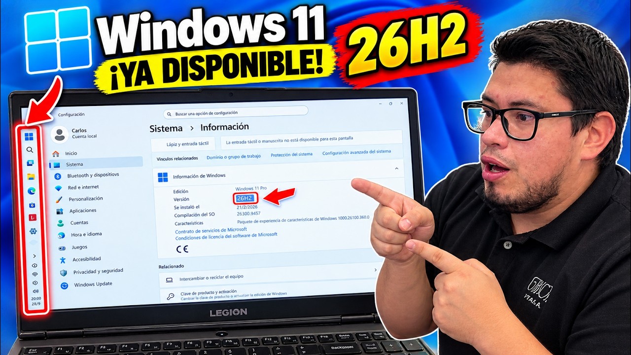 C&oacute;mo instalar la Nueva Actualizaci&oacute;n de Windows 11 26H2 Paso a Paso | Actualizaci&oacute;n Oficial