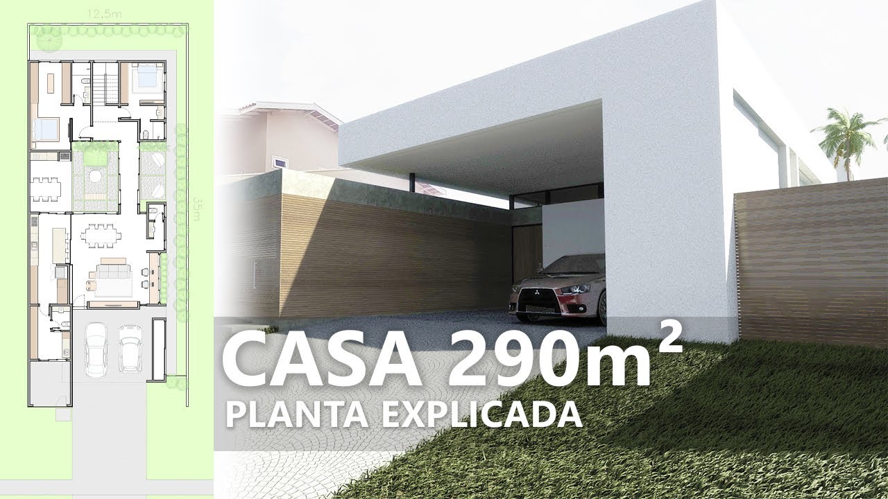 CASA TÉRREA DE 290m² TERRENO 12,5 x 35m | PROJETO DO ZERO CASA
