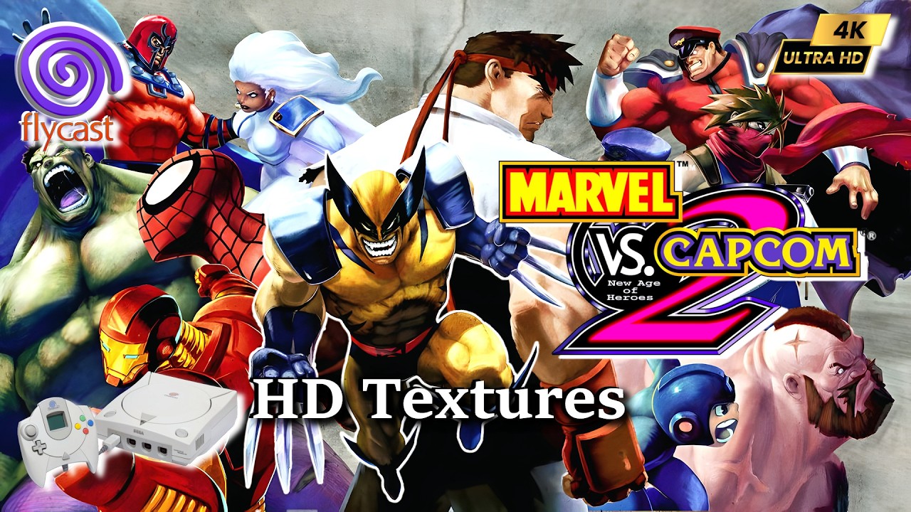 Marvel Vs. Capcom 2: New Age Of Heroes ~HD Textures | Flycast CI Builds  | 4K 60FPS Dreamcast PC