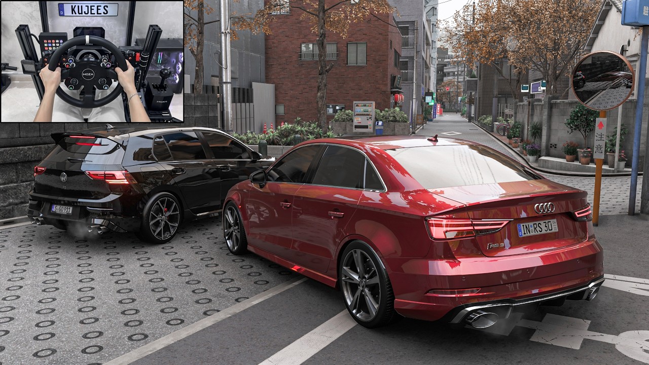 Audi RS3 & Volkswagen Golf 8R - Forza Horizon 6 | Steering Wheel Gameplay
